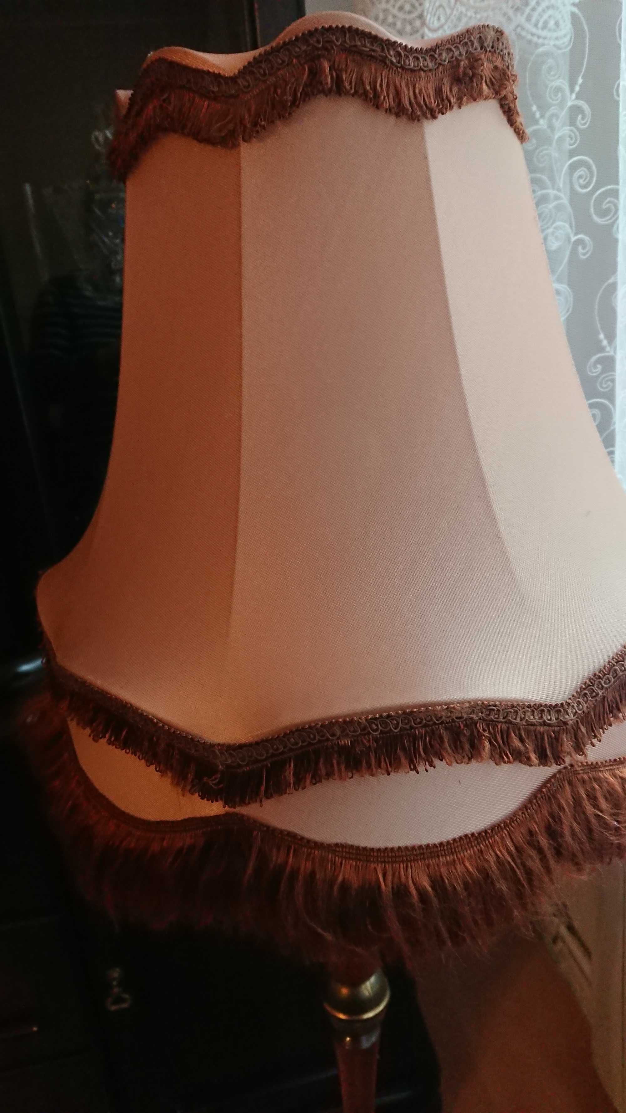 Lampa stojąca z abażurem klasyczna stylowa