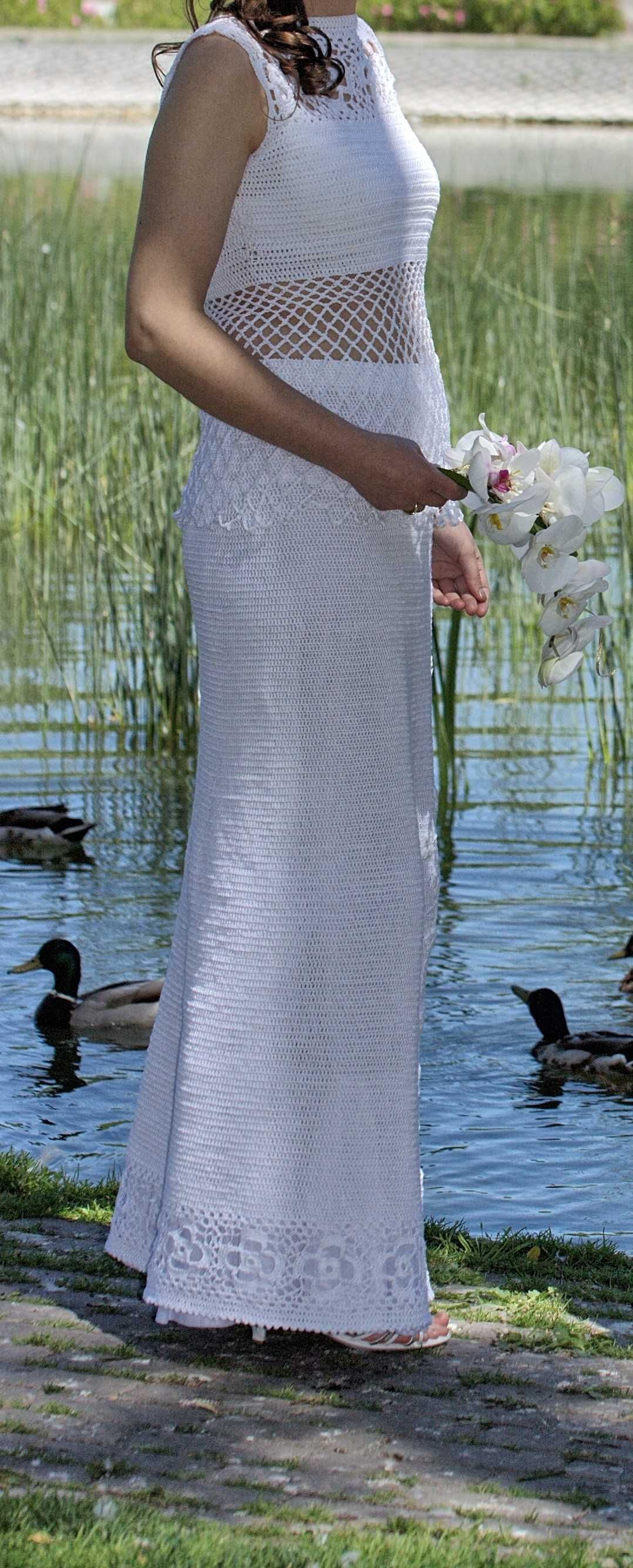 Unikatowa suknia boho ślub wesele panieński poprawiny M L