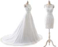 suknia ślubna 2 w 1 odpinana spódnica 38 M %%%