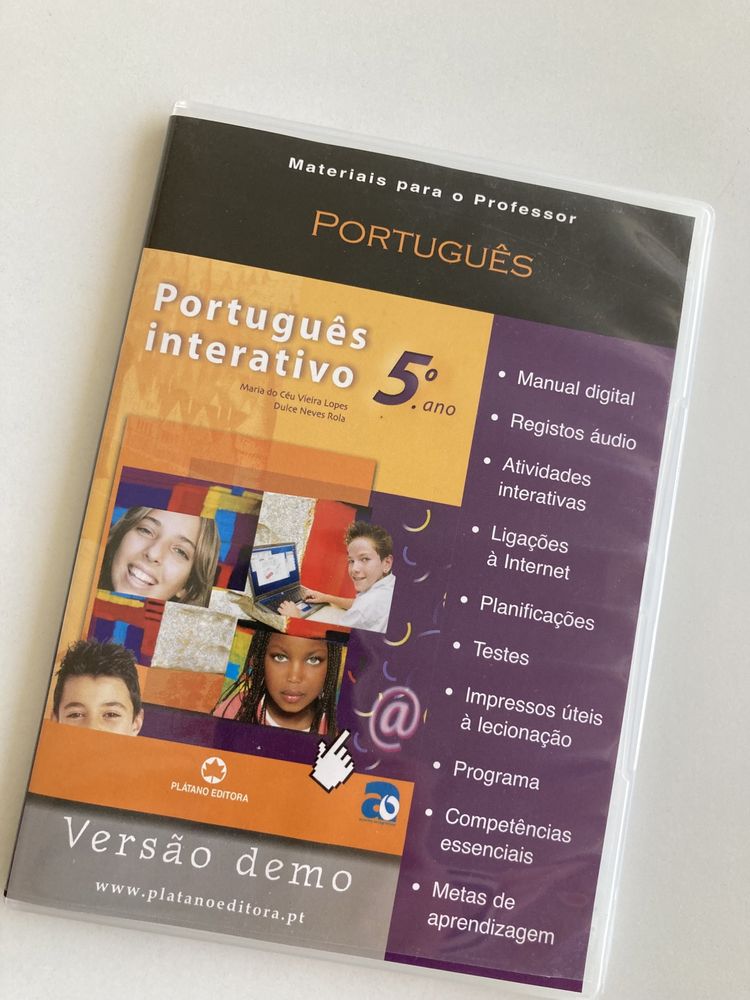 Lote de 5 CDs / DVDs de Português 5’ ano