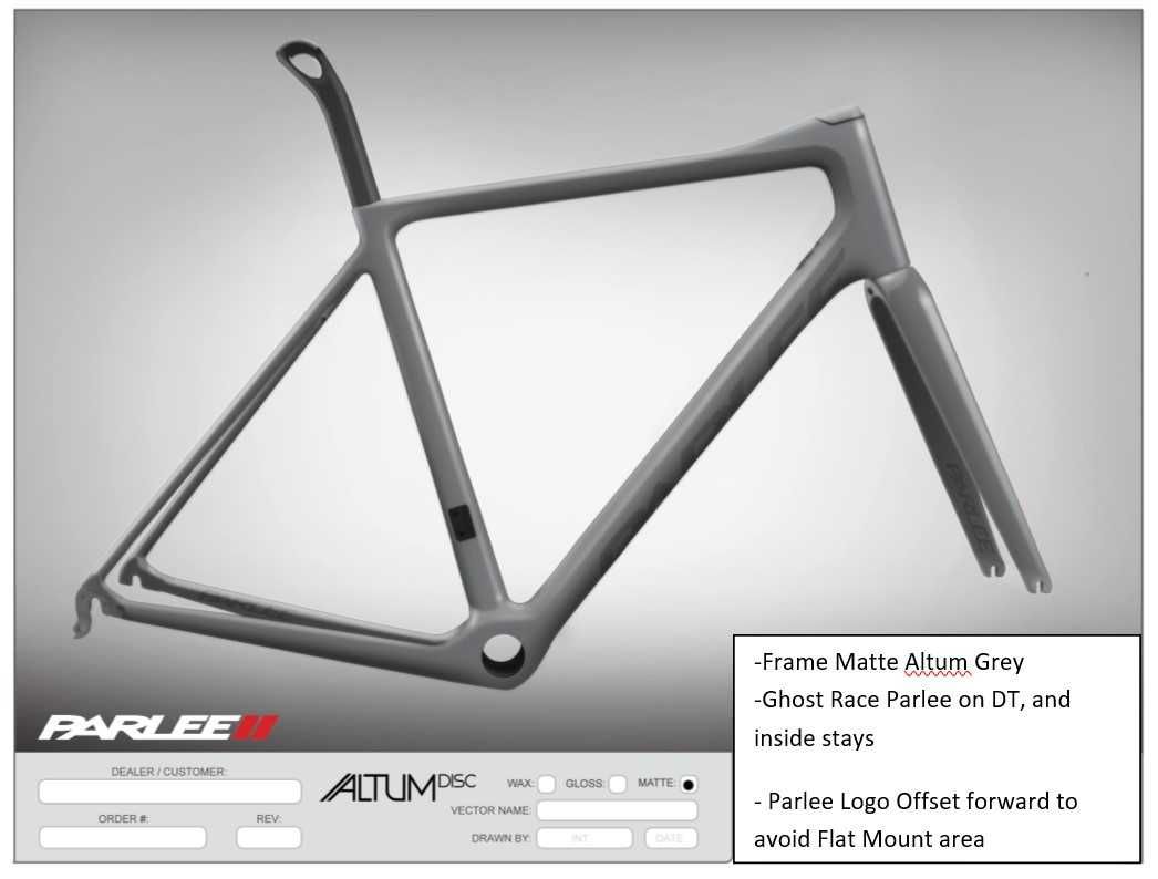 Bicicleta Parlee ALTUM DISC LE Personalizada / Venda por componentes