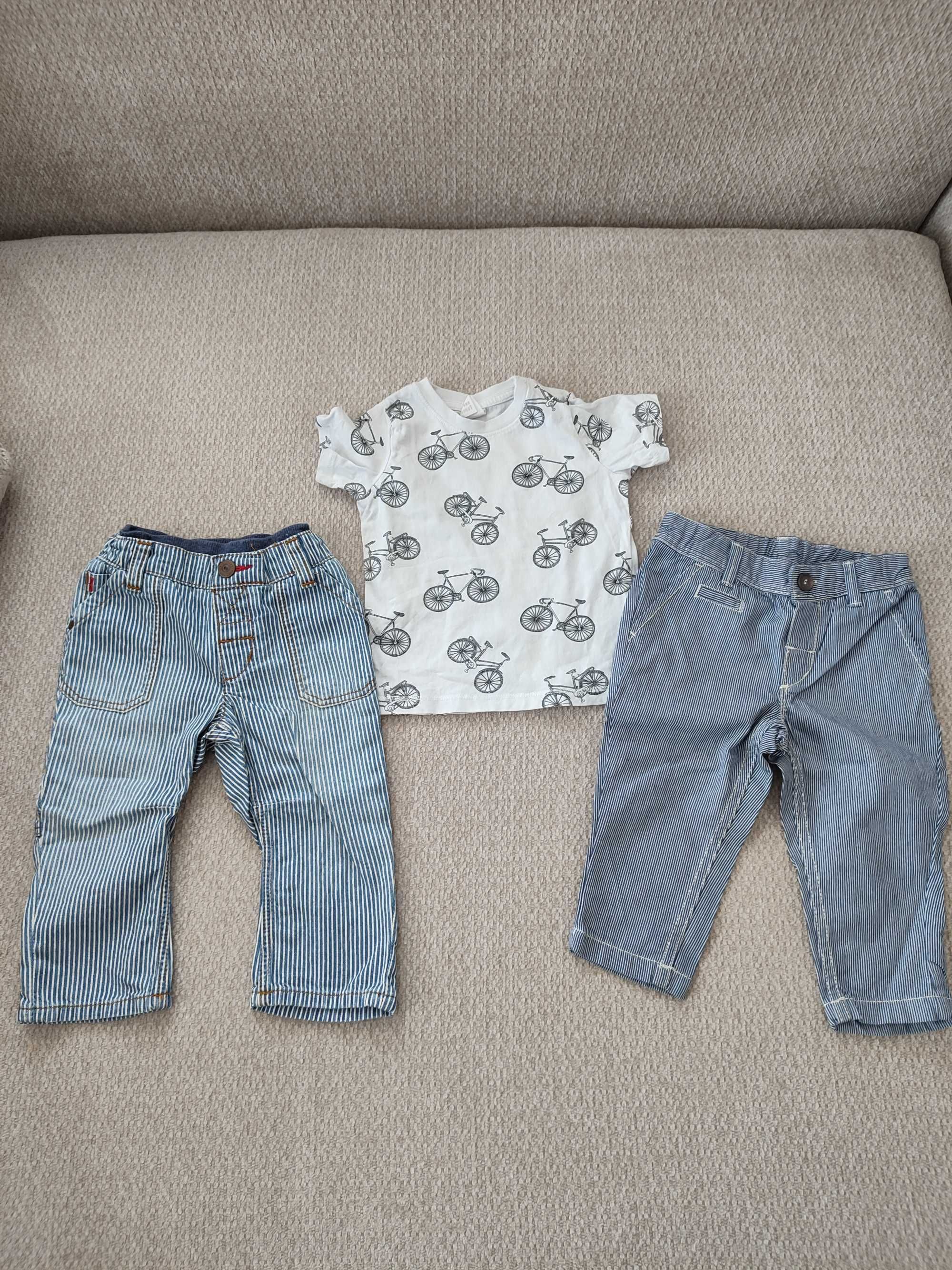 Koszulka w rowery i spodnie dla chłopca, r. 68, H&M