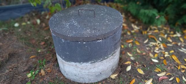 Kominek, krąg betonowy, pokrywa