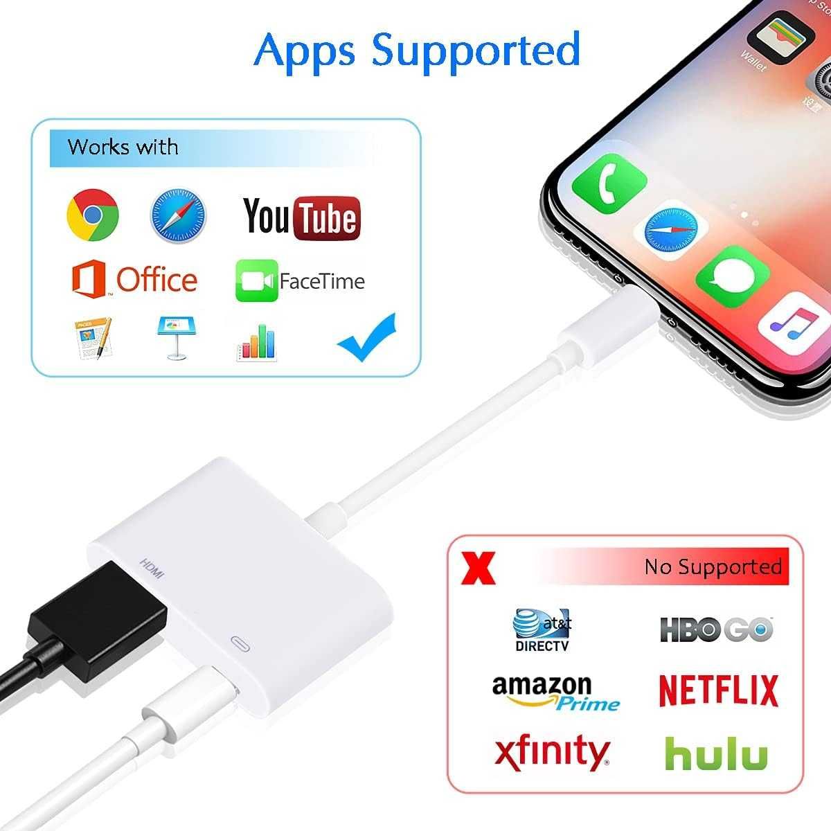 Adapter Lightning HDMI do iPhone'a 4/13/12/11/XS/XR/X/8/7
