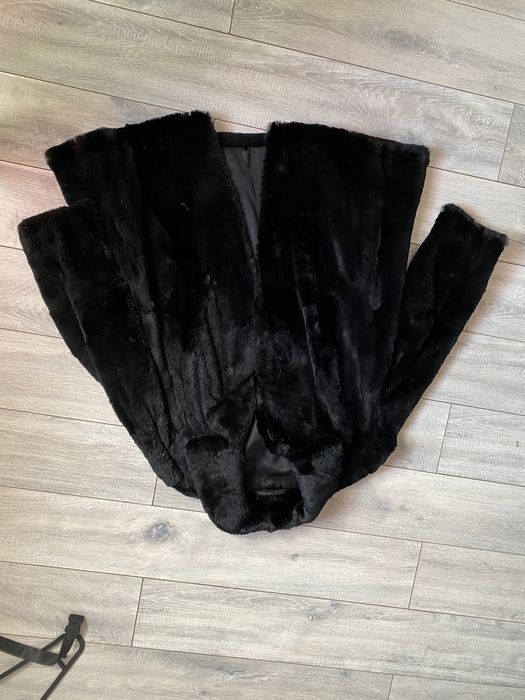 Naturalne futro z królika M L vintage retro zima