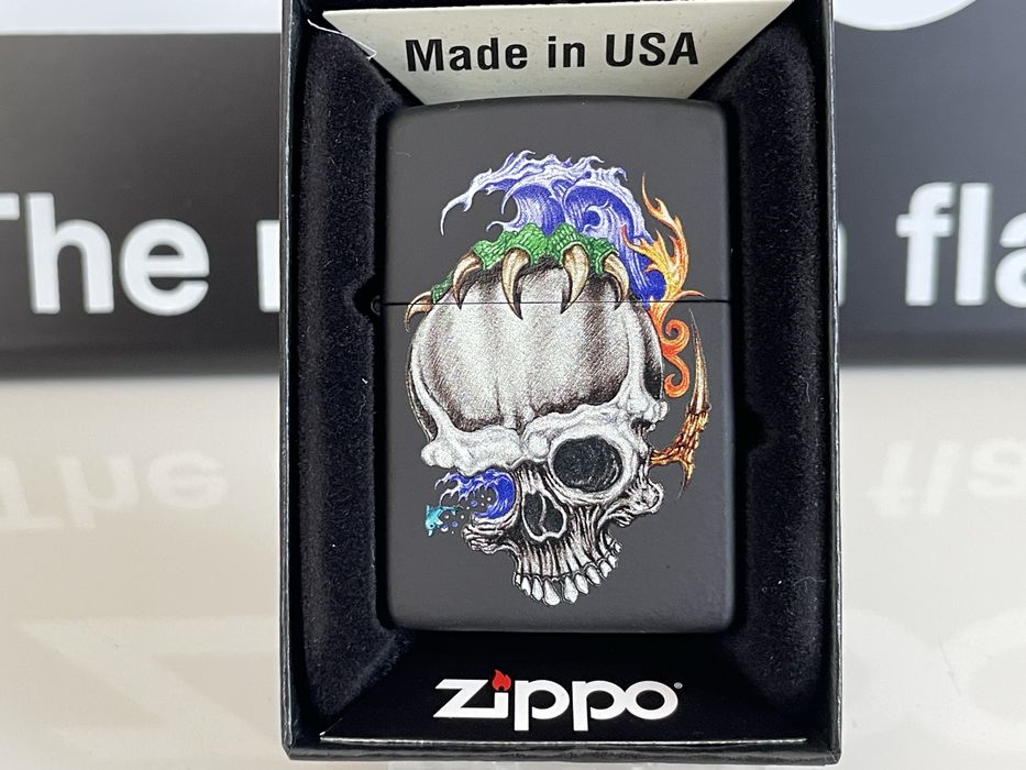 Zapalniczka Zippo Skull Claw Design, czaszka, Black Matte, NOWA