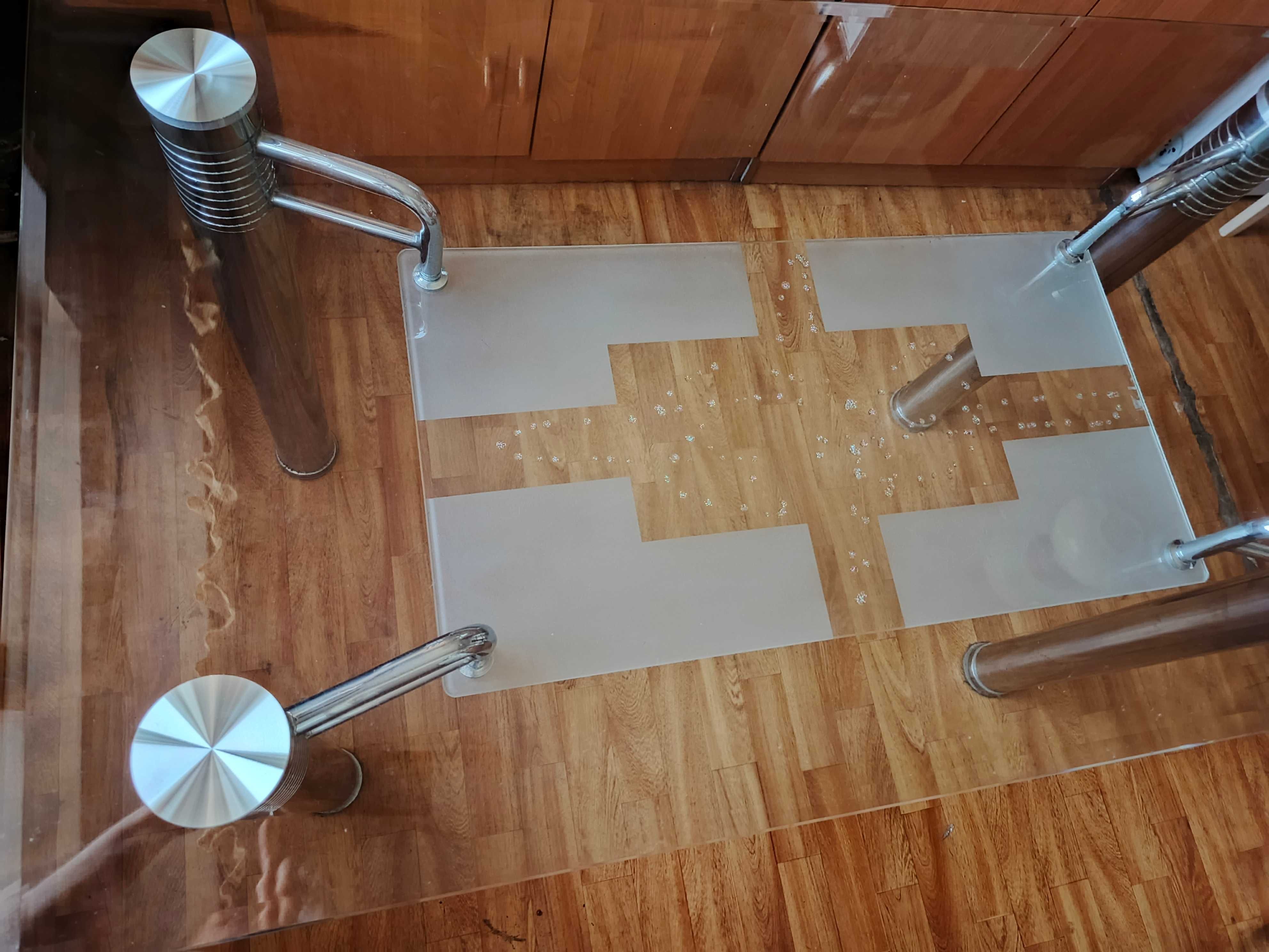 Szklany stół  120 cm 74 cm 65 cm