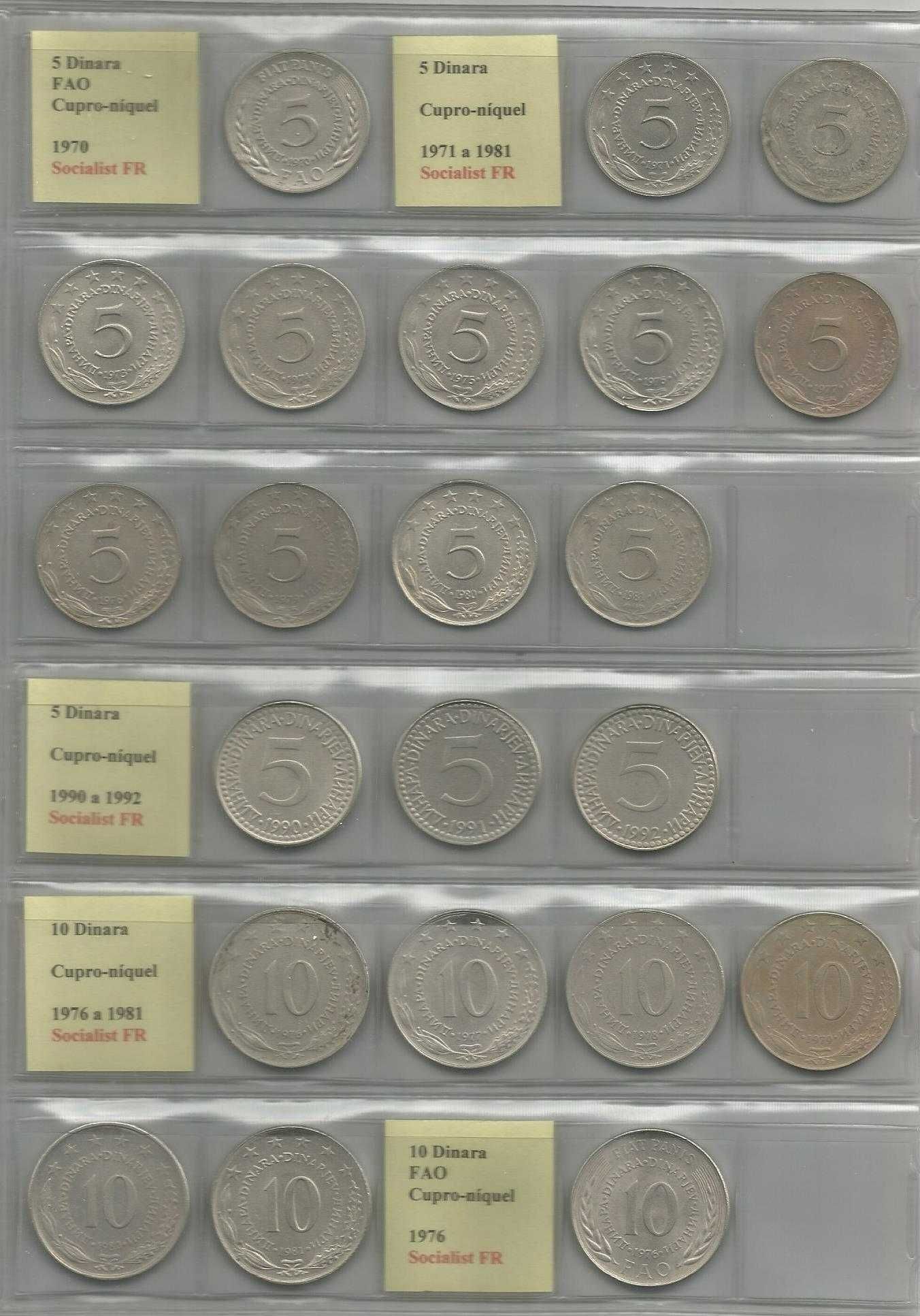 Coleção de moedas da Jugoslávia
