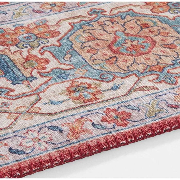 Dywan orientalny do salonu, Nouristan Sylla, czerwony płasko tkany