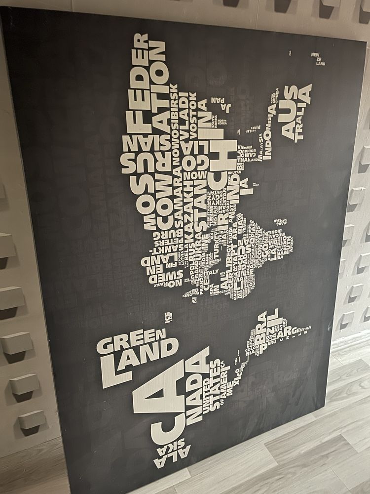 Duzy obraz mapa świata 150/113cm