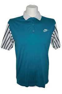 Niebieski bawełnianyT-shirt męski polo Nike M