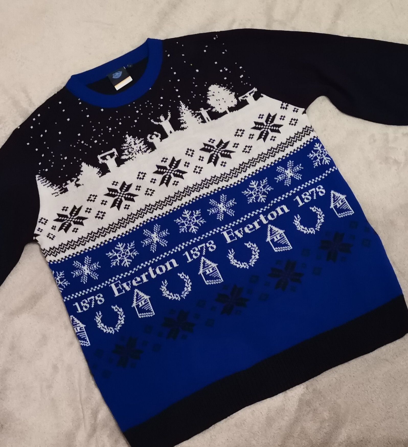 Świąteczny sweter Everton 1878 M piłka nożna święta
