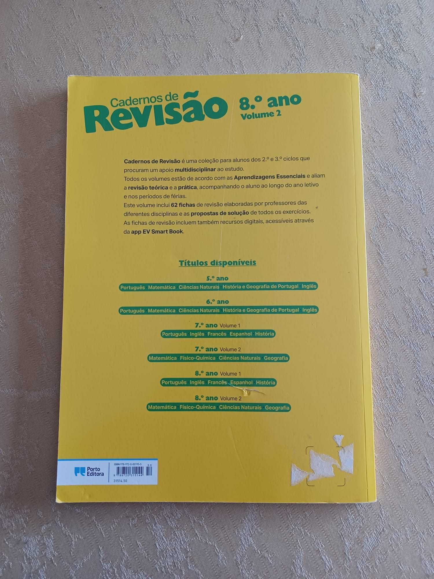 Cadernos de Revisão - 8.º Ano - Volume 2 (NOVO)