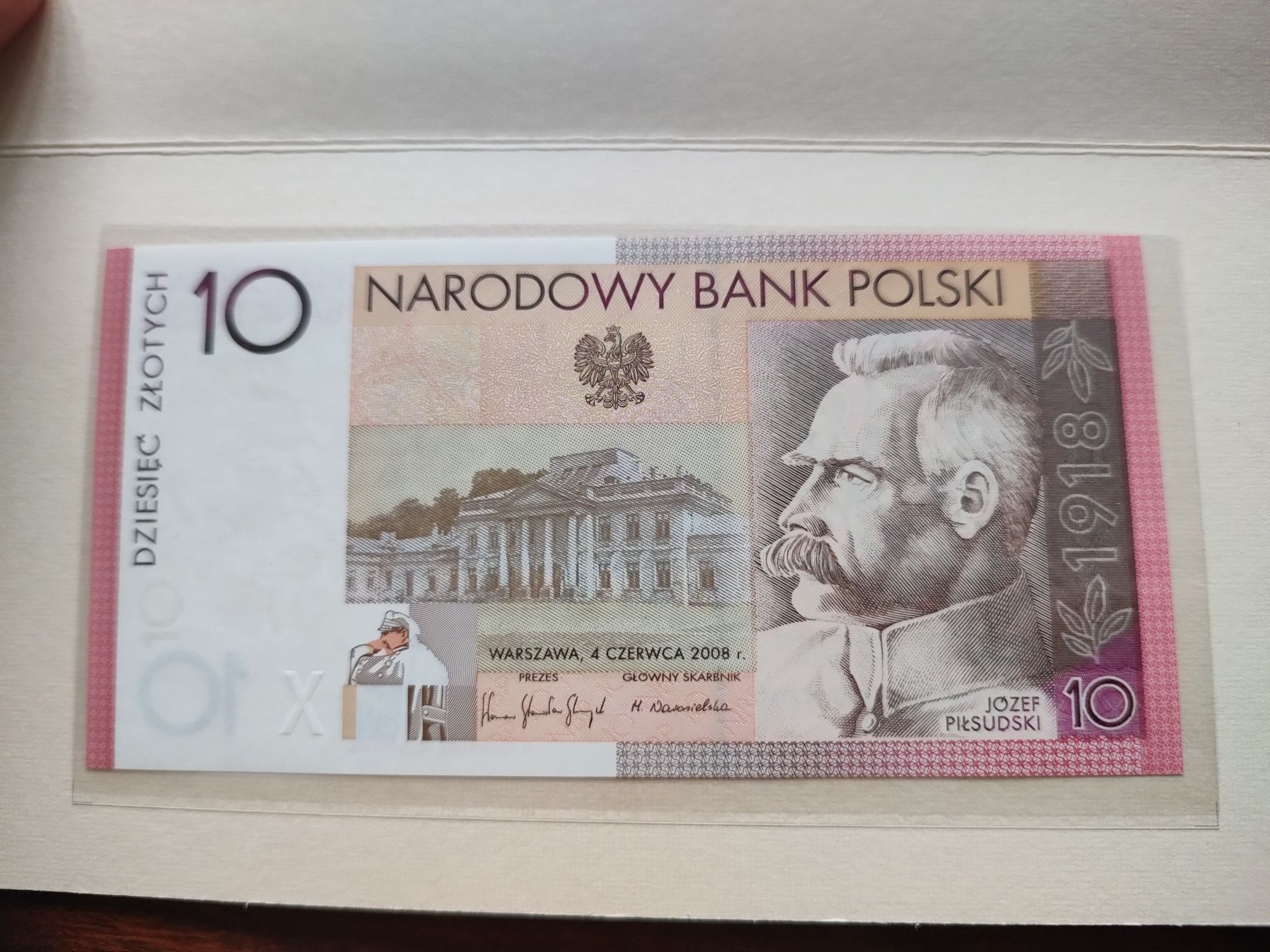 Banknot kolekcjonerski 90 rocznica niepodległości - 10 zł