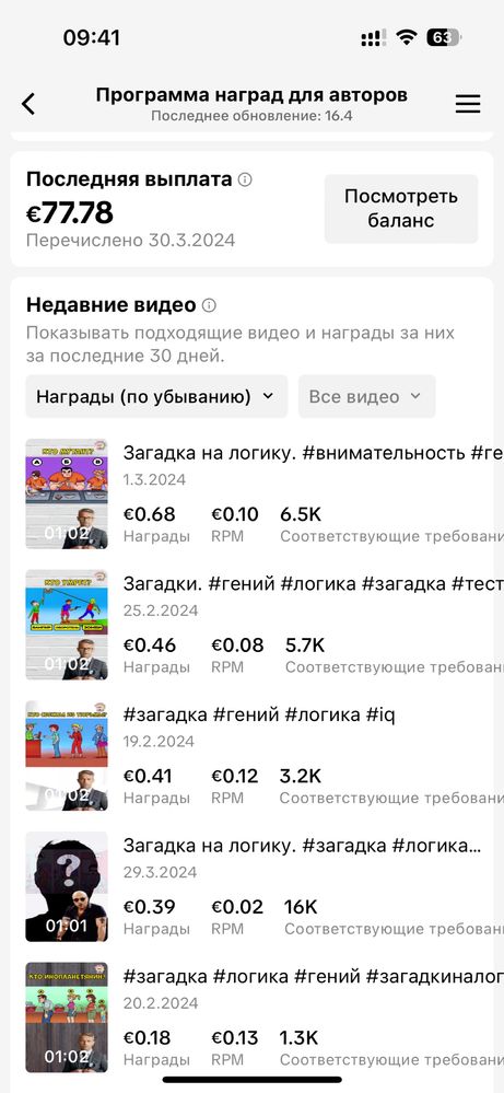 Канал TikTok 21,4 тис.