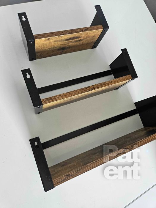 Półka łazienkowa 3 sztuki loft retro na ścianę ścienne dekoracja