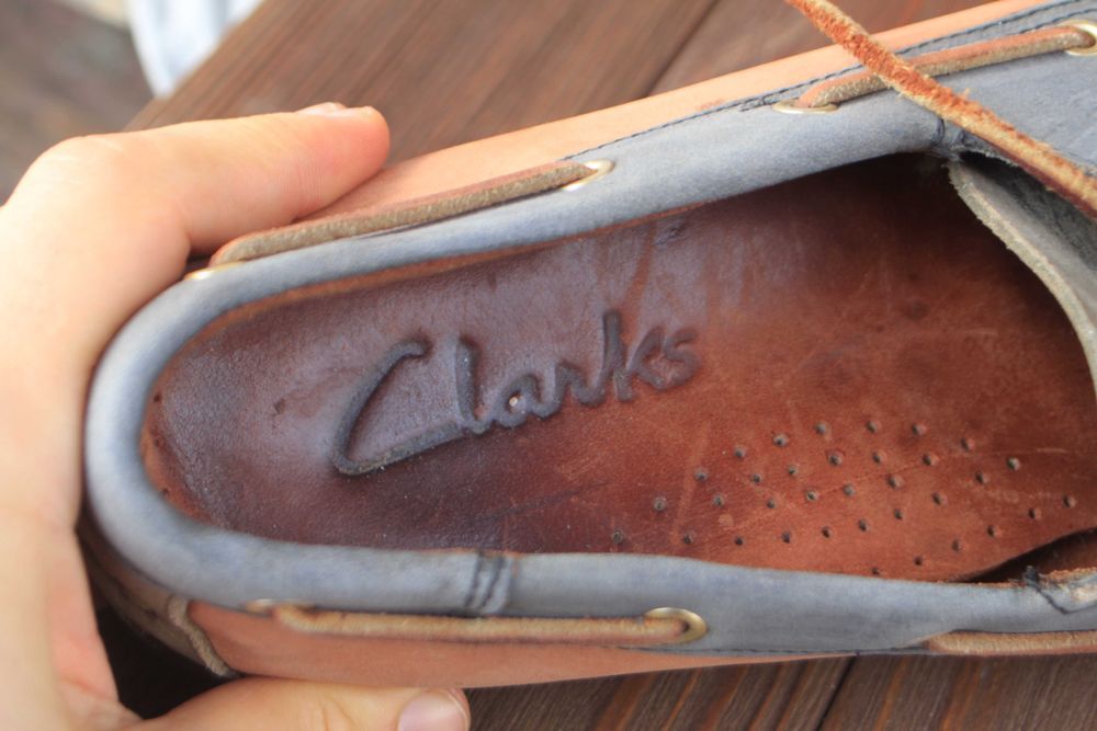 Топсайдеры Clarks кожа Англия 42р туфли мокасины топсайдери