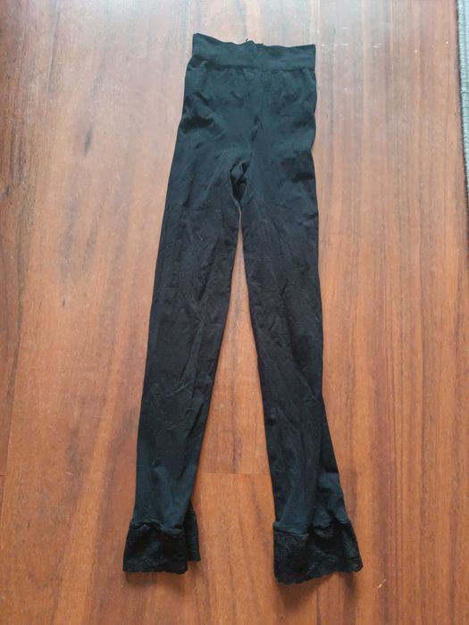 Cienkie getry/rajstopy z koronką XS/S