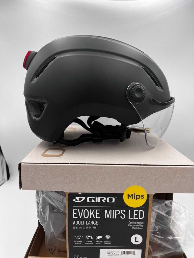 Nowy Kask Rowerowy Giro Evoke Led Mips r. L (59-63cm)