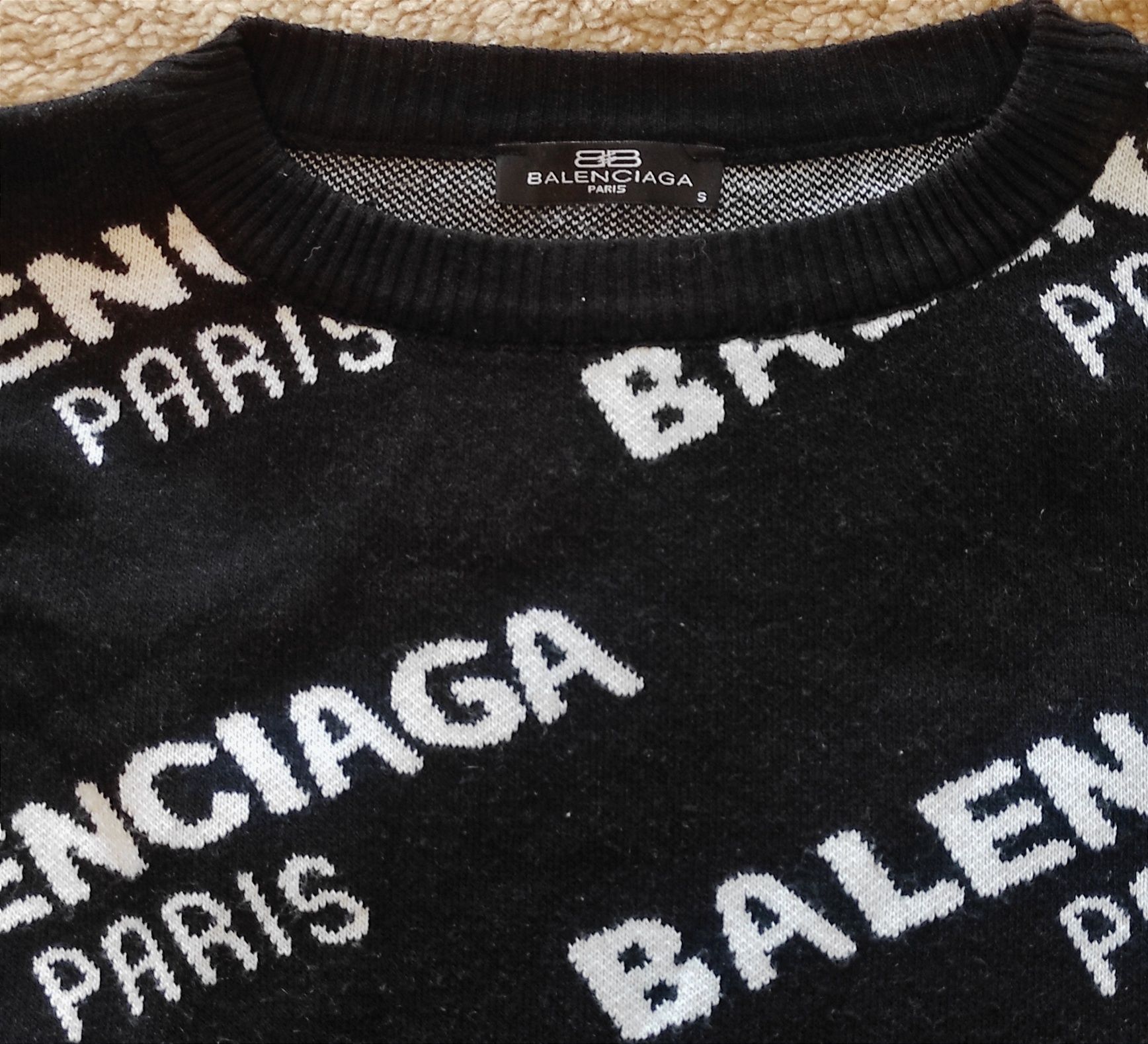 Sweter Balenciaga długi czarny rozmiar S