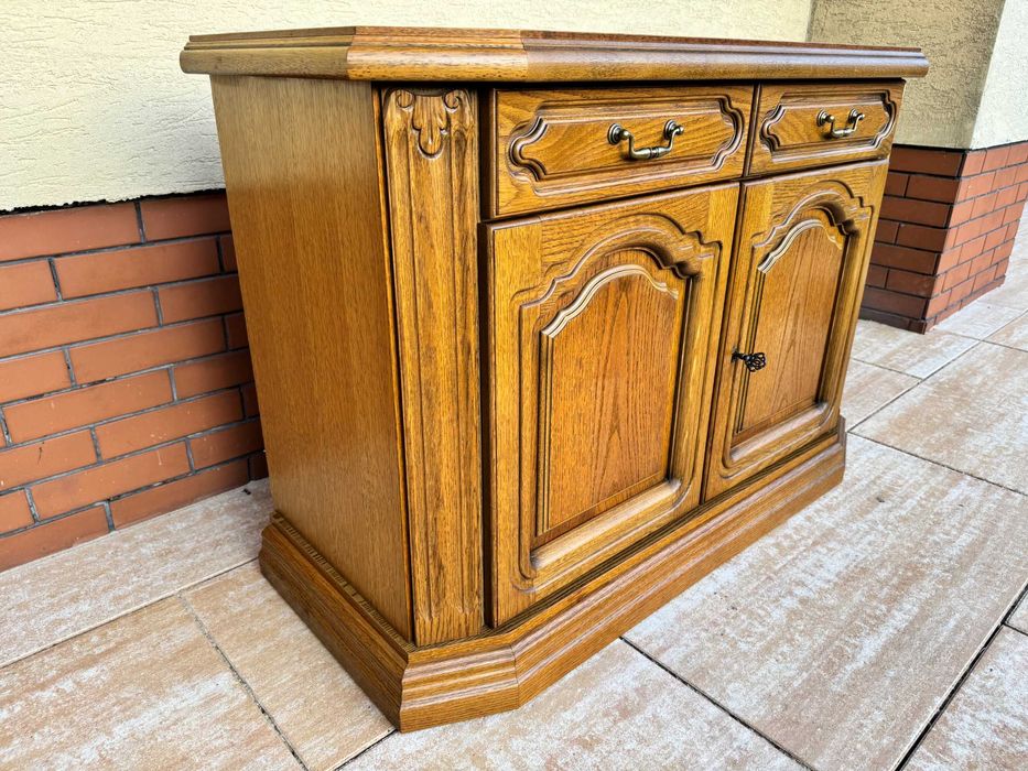 Komoda dębowa stylowa szafka bieliźniarka witryna kredens regał szafa