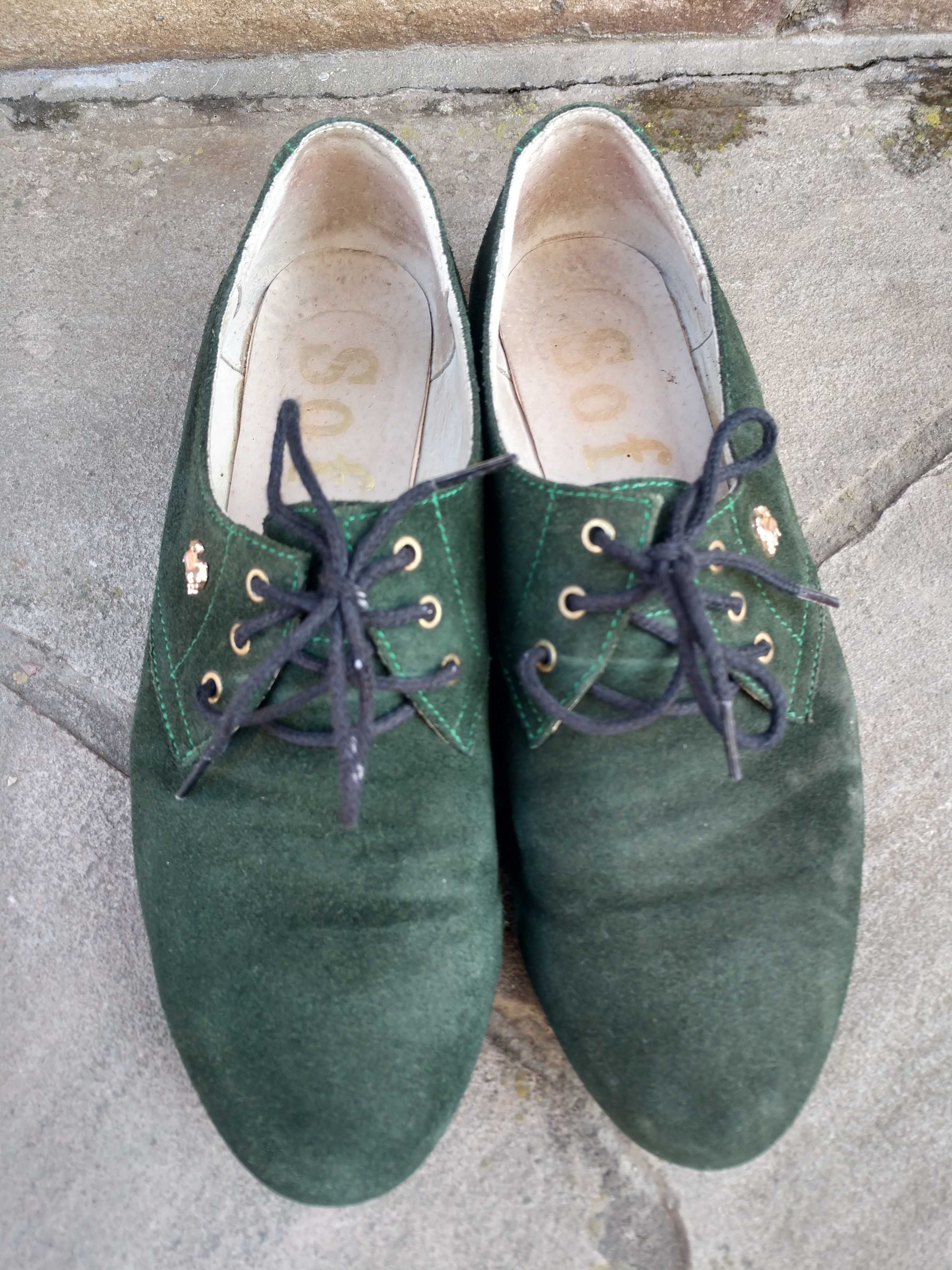Туфлі жіночі замшеві зелені Sofia розмір 36