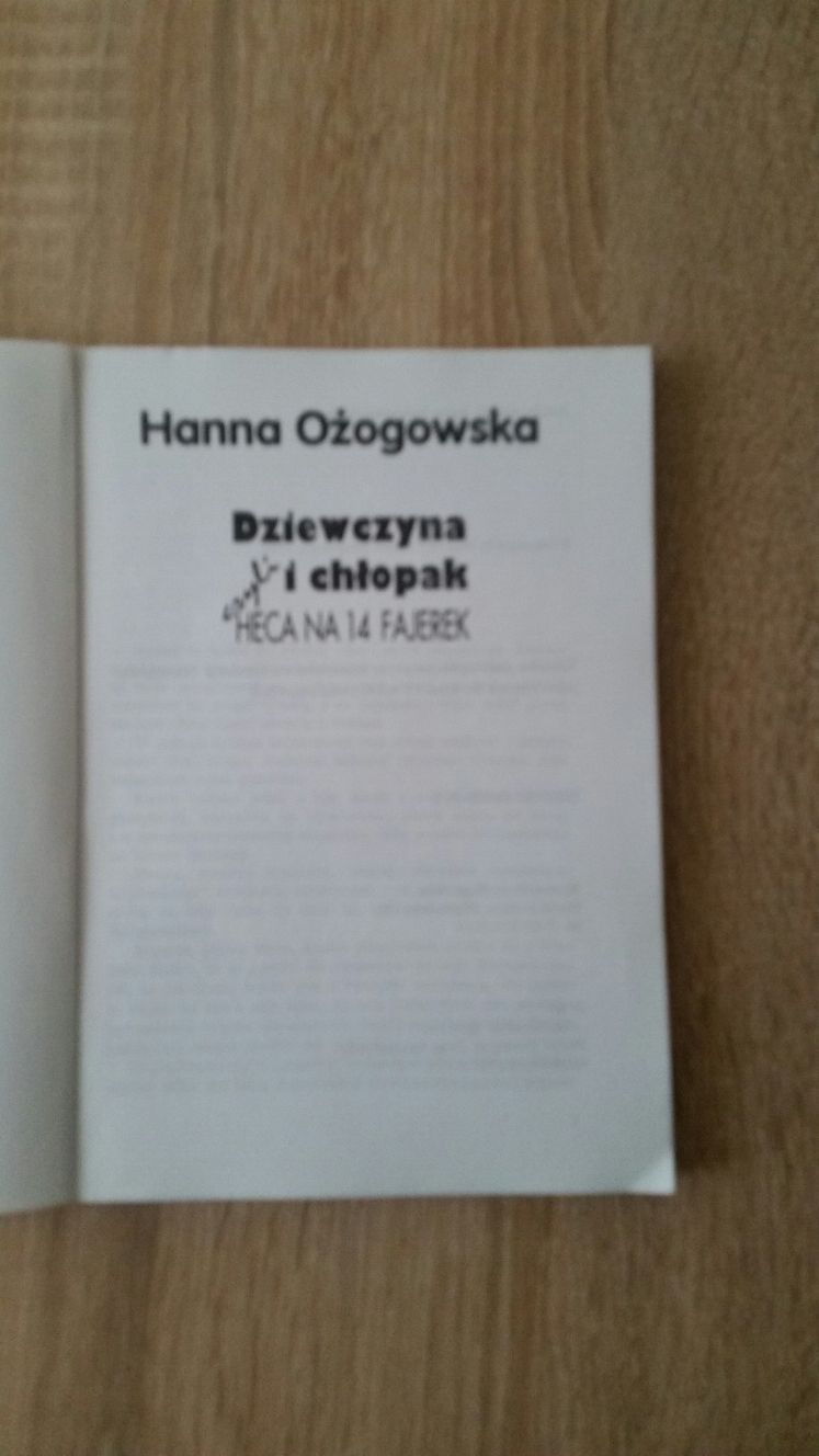 Książka Hanny Ożogowskiej - " Dziewczyna i chłopak ".