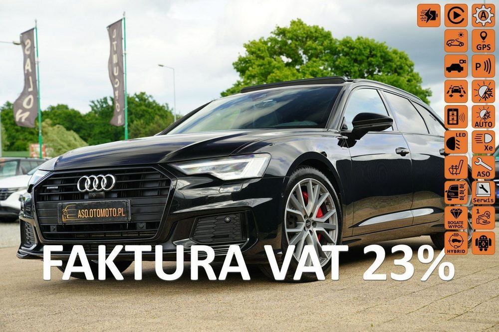 Audi A6 S-LINE skóra FUL LED kamery 360 grzane fotele el.klapa sam parkuje MAX