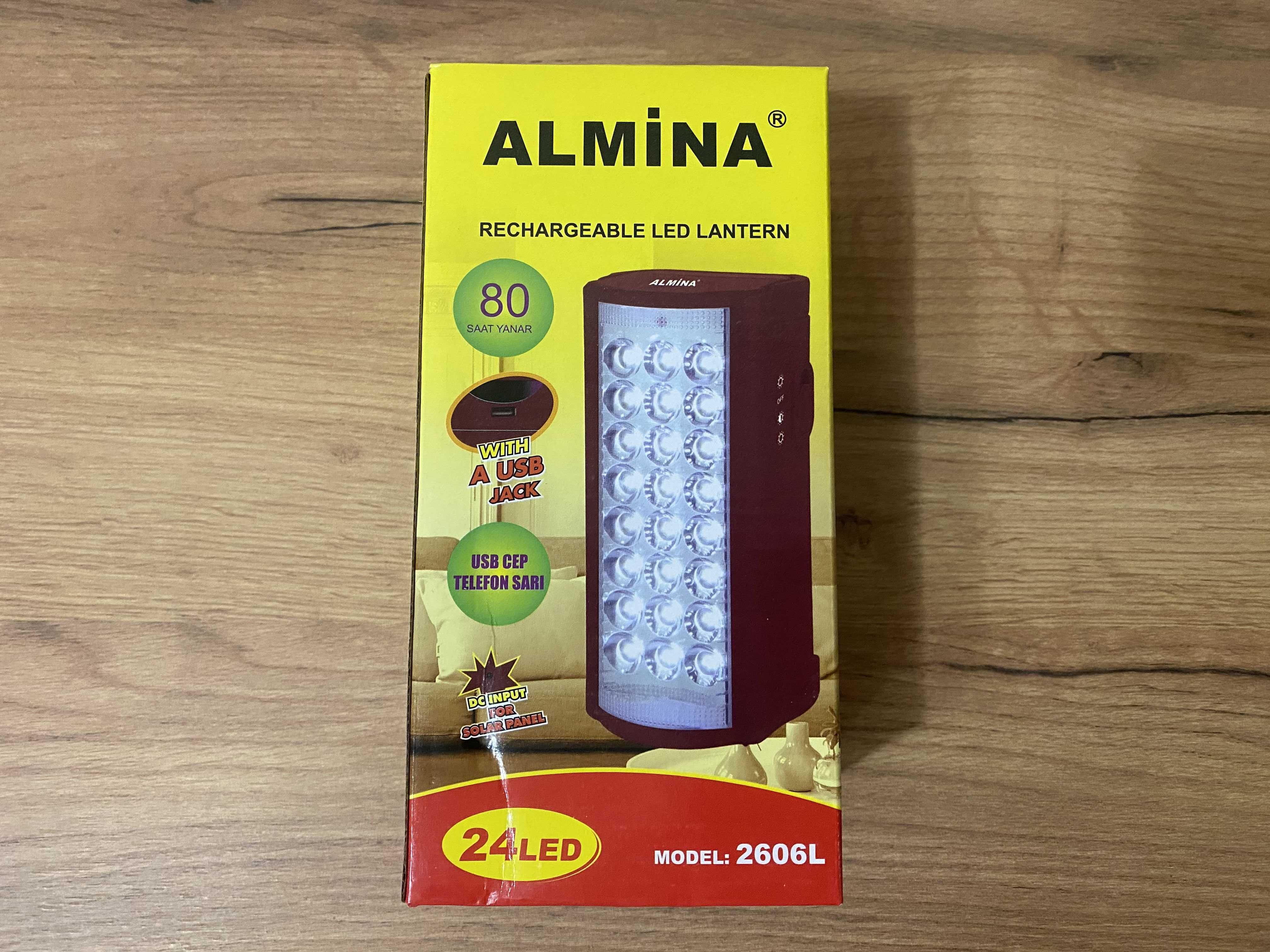 Аварийный фонарь Almina 2606L, акумуляторний ліхтар для дому 24 LED