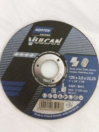 tarcze do szlifowania Norton Vulcan 125x3,0