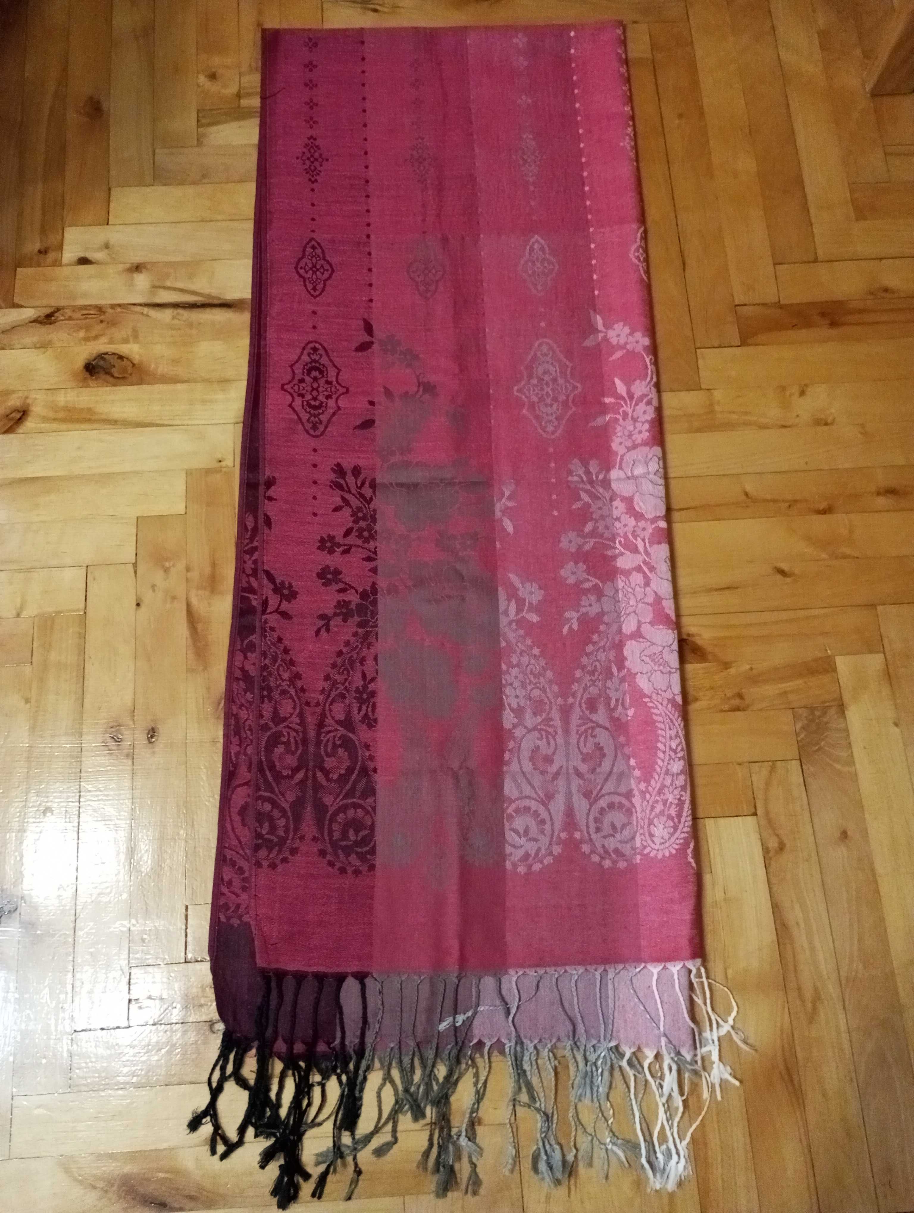 Oryginalny 100%Cashmere szal pashmina rozm. 69x174