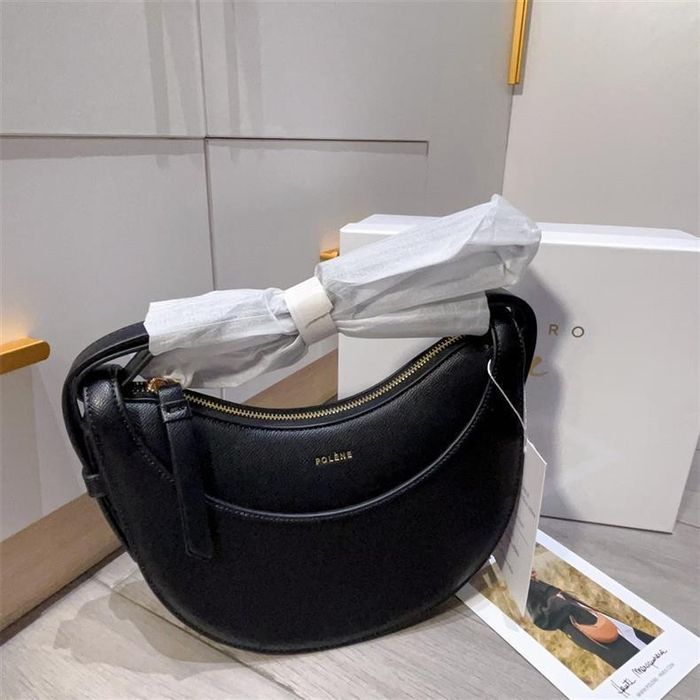 Стильна чорна шкіряна сумка  | універсальна, трендова модель