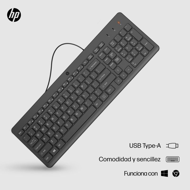 HP 150 Teclado USB Preto