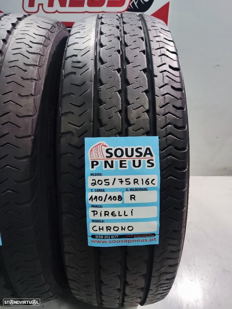 2 pneus semi novos 205-75r16 c pirelli - oferta dos portes