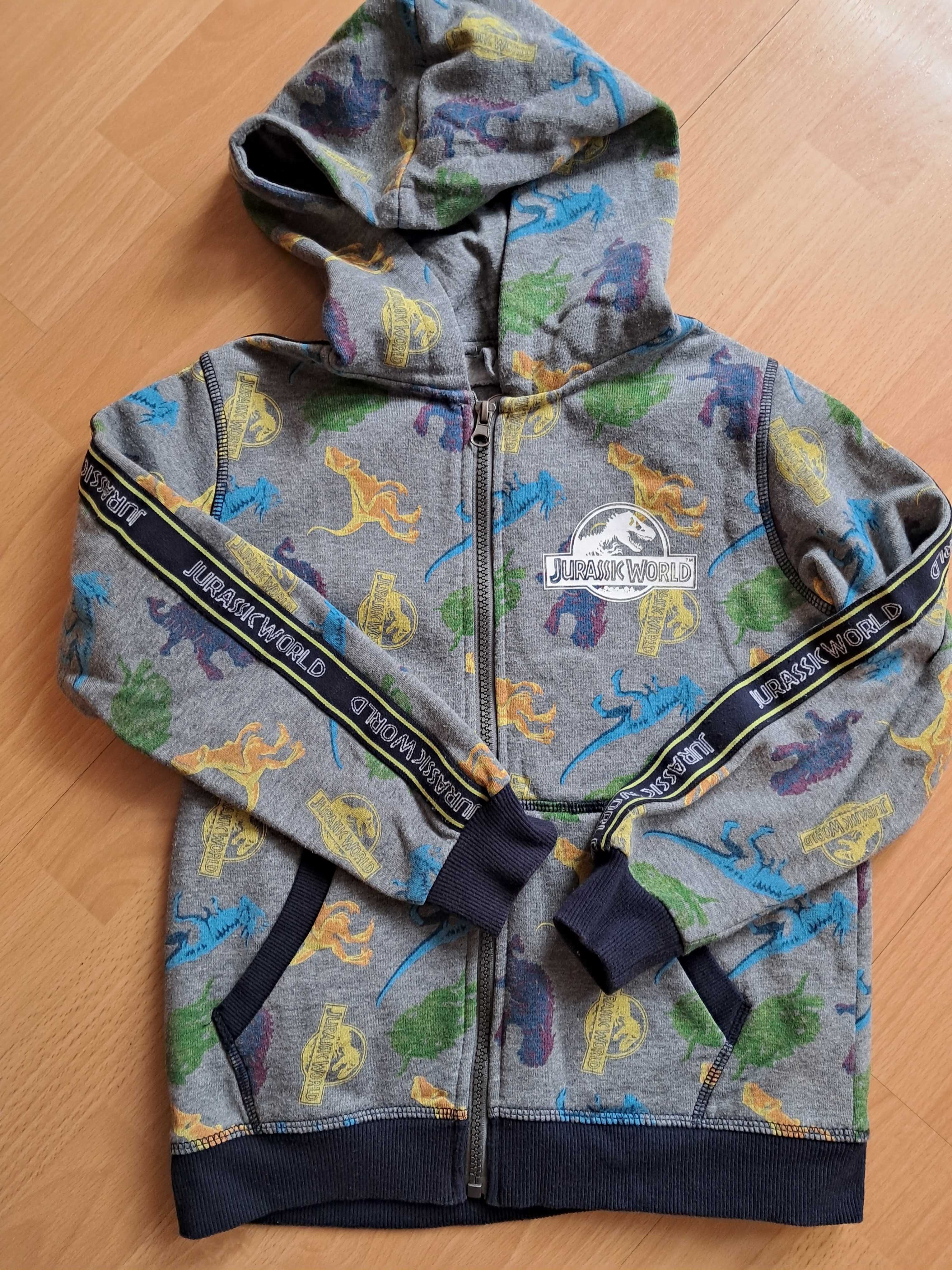 Bluza z kapturem na zamek COOL CLUB Smyk 128 dinozaury Jurassic Parc