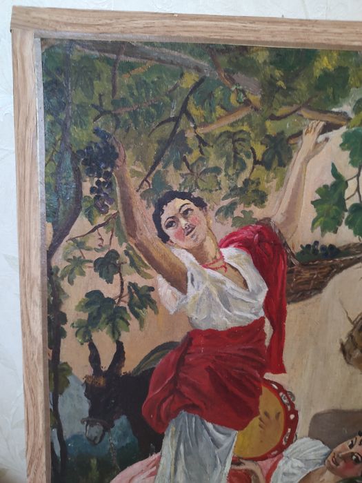 Картина, Девушка, собирающая виноград.