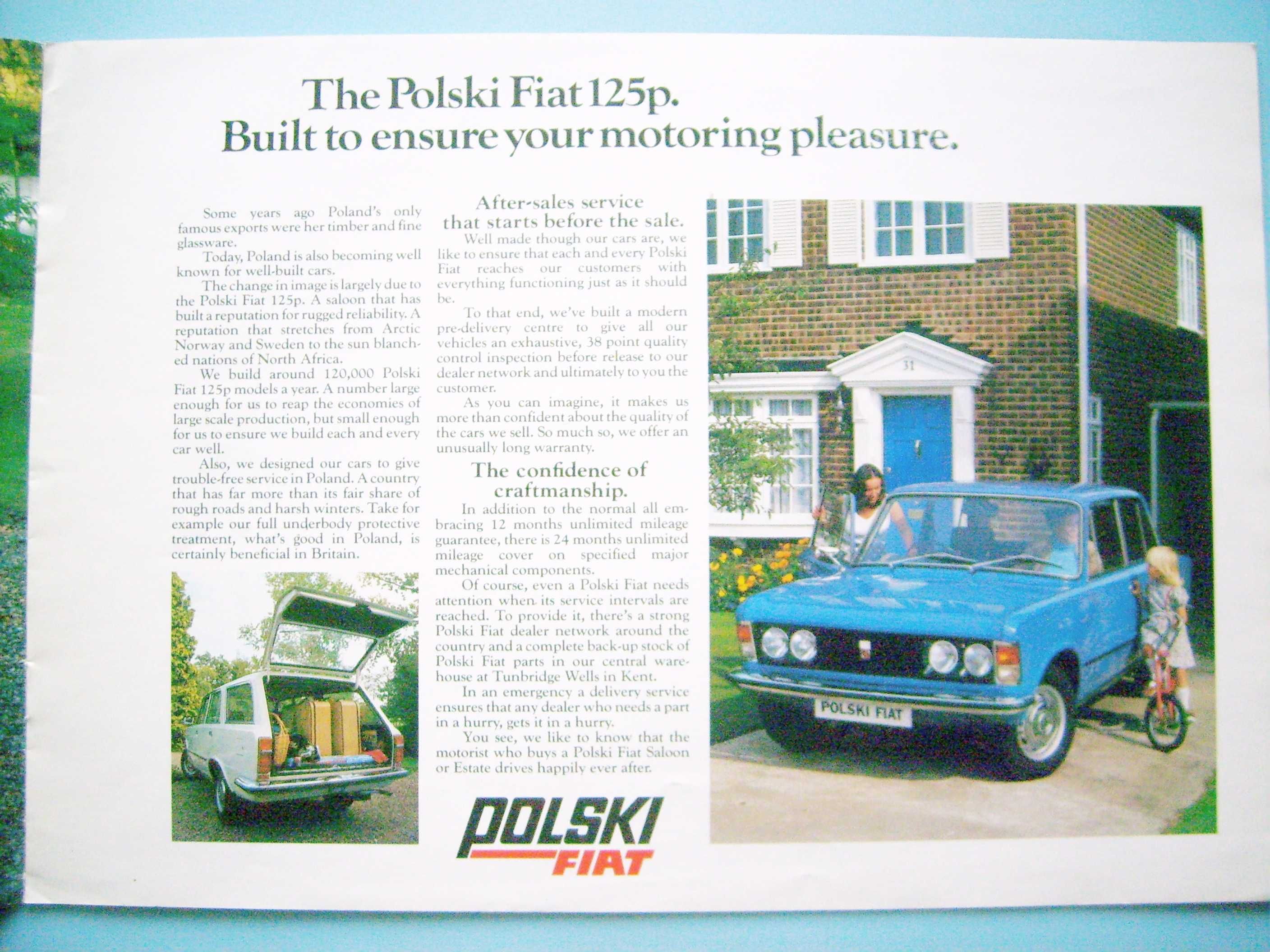 FSO / The Polski Fiat 125p Range - Saloon & Estate / prospekt 1978 BDB