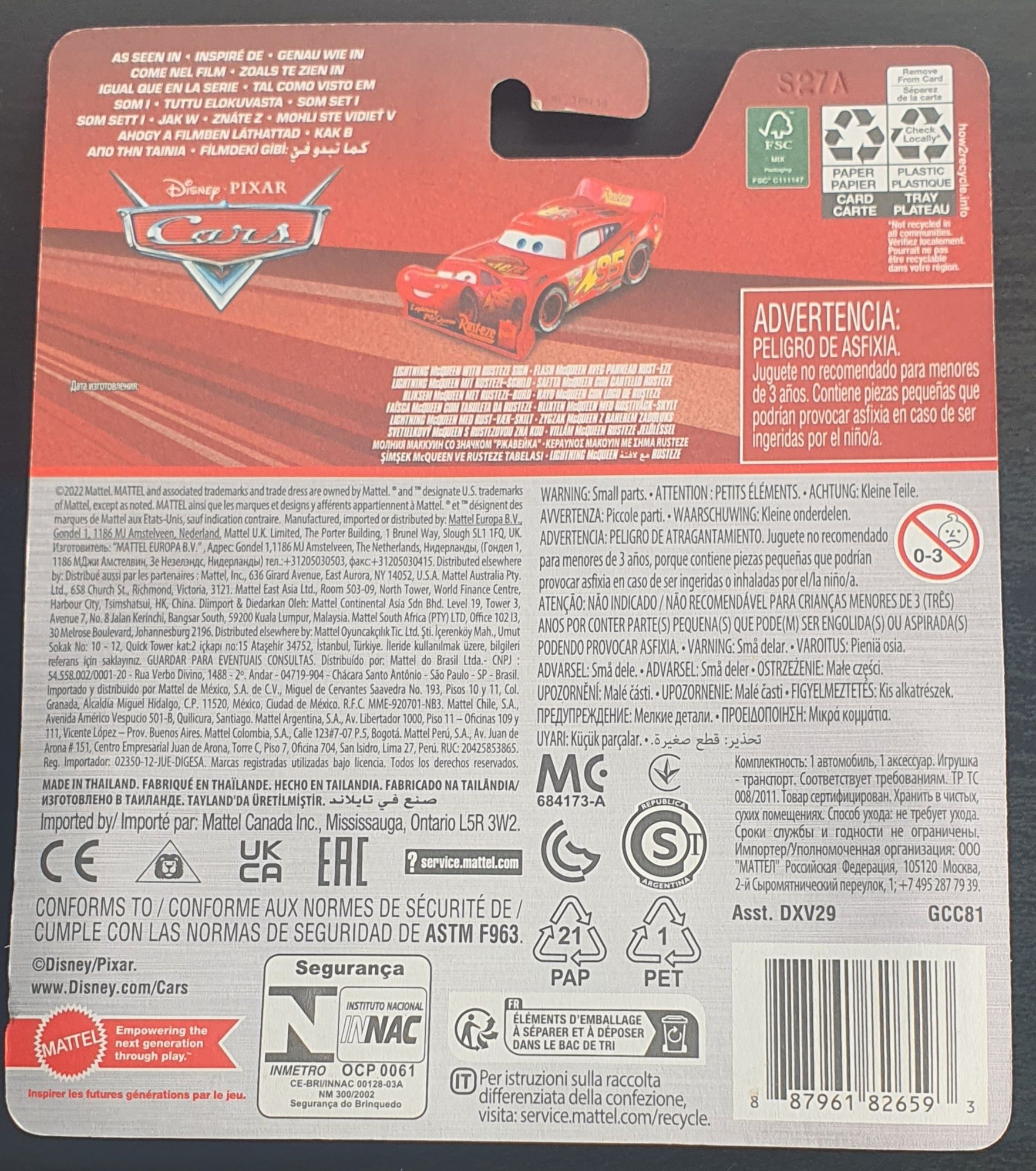 Cars Auta Zygzak McQueen Z Banerem Nowy Mattel Disney