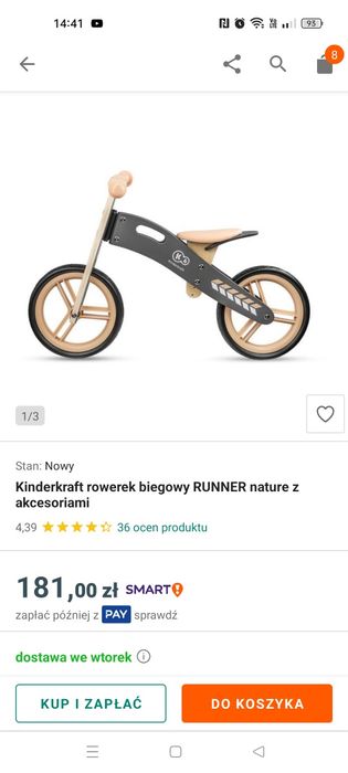 Rower biegowy Kinderkraft unisex