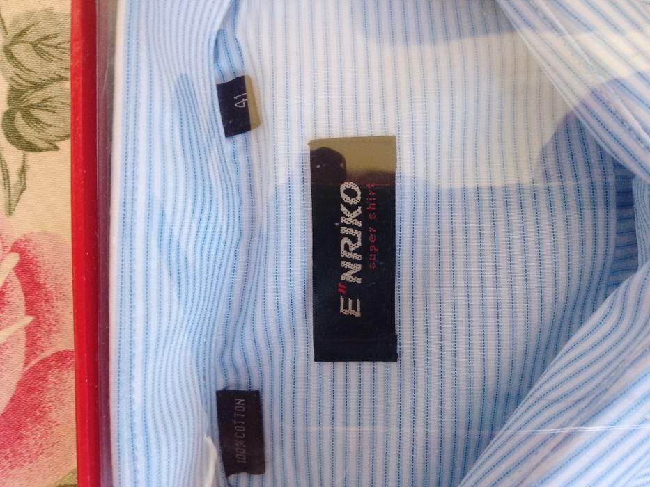 Рубашки мужские "Fererro Gizzi" и E"Nriko с длинным рукавом подарочный