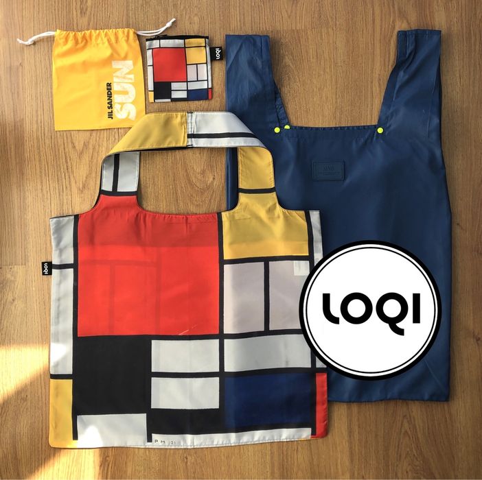 Torba siatka Loqi Museum Piet Mondrian abstrakcja + Mango gratis
