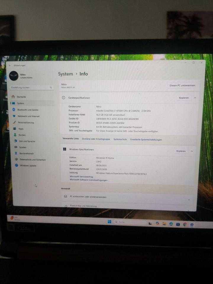 Acer Nitro 5 Intel Core i7 - 9750H
16 GB RAM Nvidia GeForce GTX 1650
