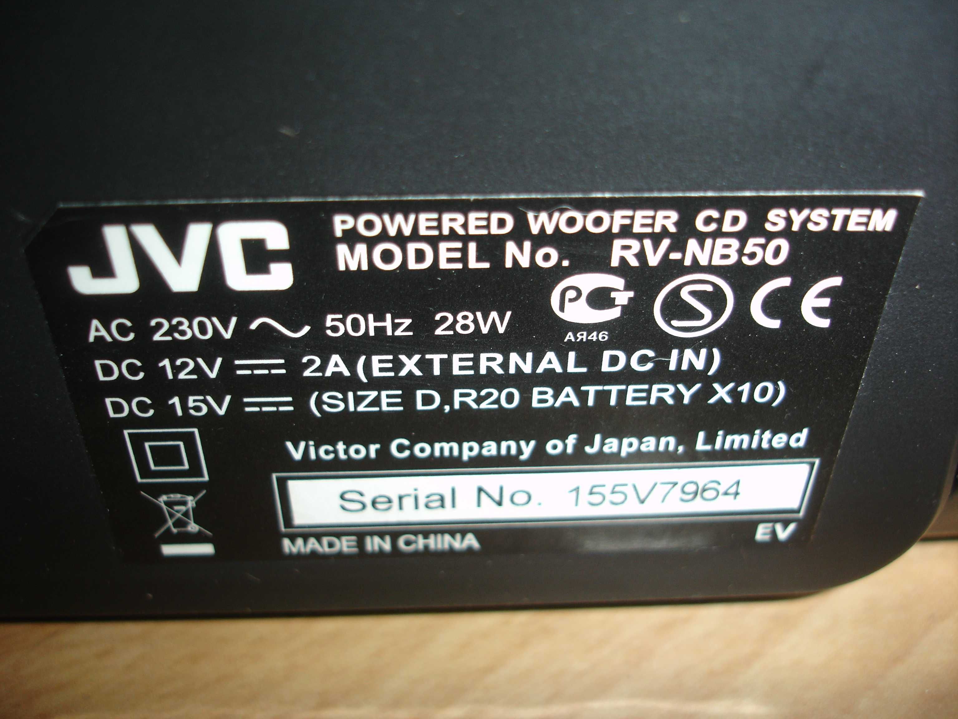 Radiomagnetofon JVC RV-NB50