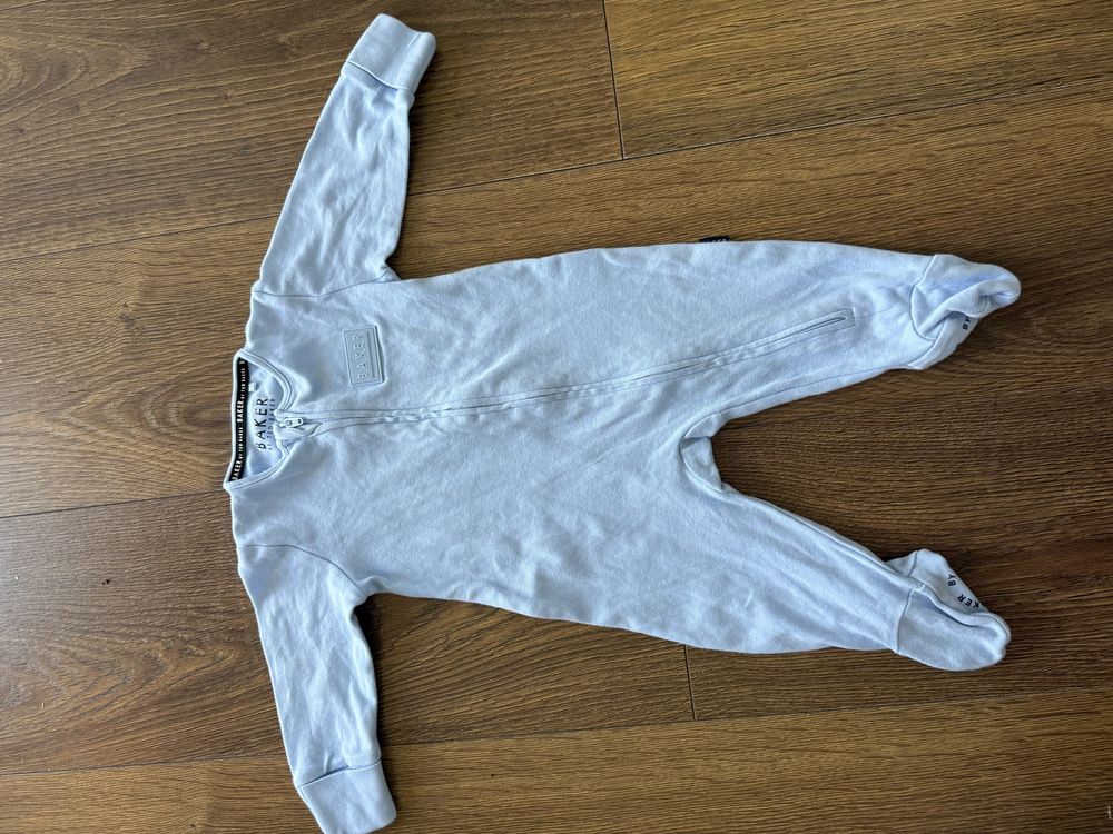 Śpioszki pajacyki zestaw 56/62 niebieski ted baker bawełniane na zamek