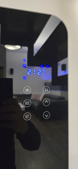 Grzejnik elektryczny szklany czarne szkło