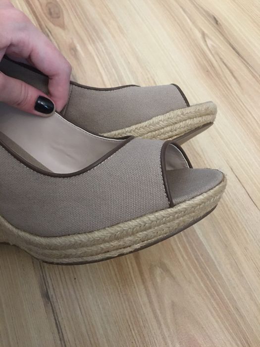 buty na platformie koturnie all hail słomkowe