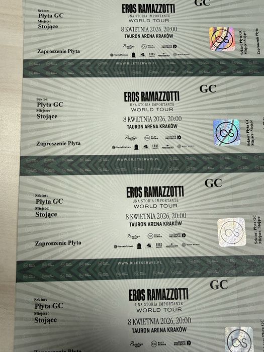 Bilety koncert Eros Ramazzotti Kraków płyta GC