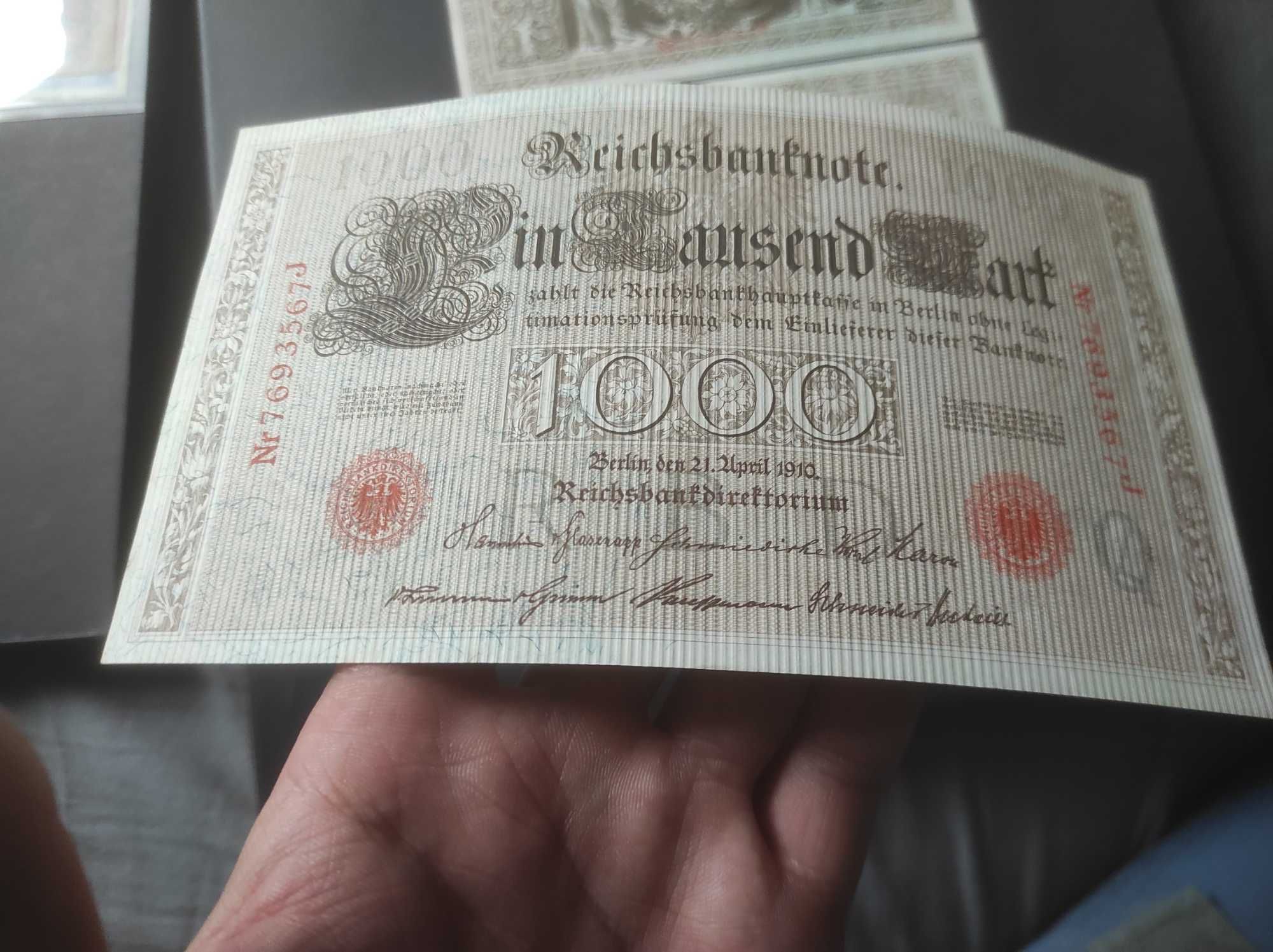 Banknoty - Niemcy Reichsbanknotes 1000 marek 1910