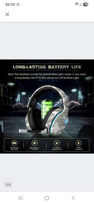 Bezprzewodowa  sluchawki do gier gaming captain  300 moro