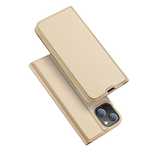 Dux Skin Pro kabura etui pokrowiec z klapką iPhone 13 złoty + szkło